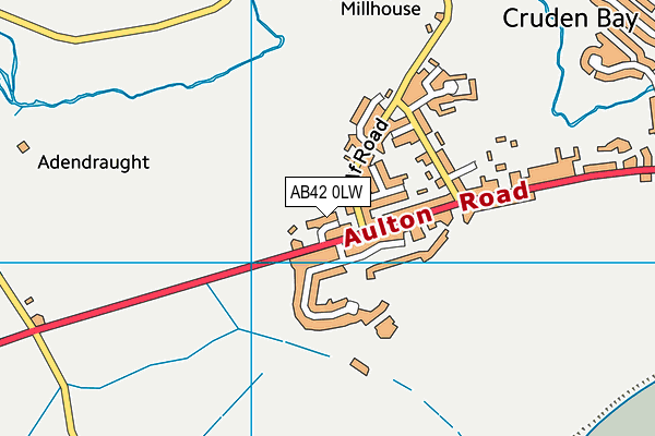AB42 0LW map - OS VectorMap District (Ordnance Survey) AB42 0LW map - OS VectorMap District (Ordnance Survey)