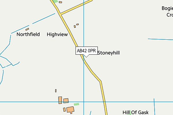 AB42 0PR map - OS VectorMap District (Ordnance Survey)