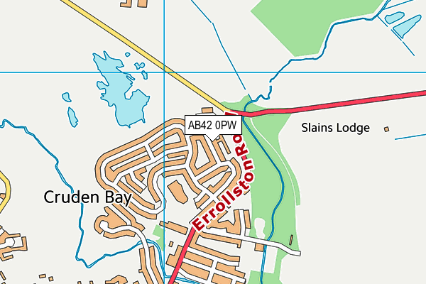 AB42 0PW map - OS VectorMap District (Ordnance Survey) AB42 0PW map - OS VectorMap District (Ordnance Survey)