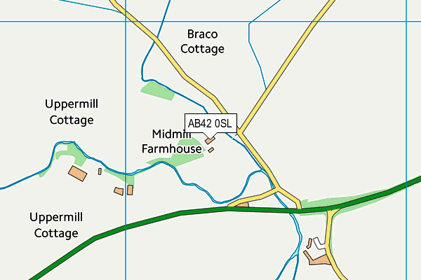 AB42 0SL map - OS VectorMap District (Ordnance Survey) AB42 0SL map - OS VectorMap District (Ordnance Survey)