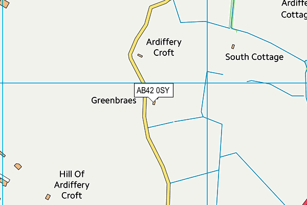 AB42 0SY map - OS VectorMap District (Ordnance Survey) AB42 0SY map - OS VectorMap District (Ordnance Survey)