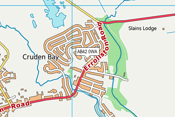 AB42 0WA map - OS VectorMap District (Ordnance Survey) AB42 0WA map - OS VectorMap District (Ordnance Survey)