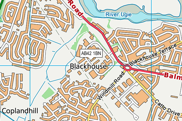 AB42 1BN map - OS VectorMap District (Ordnance Survey)