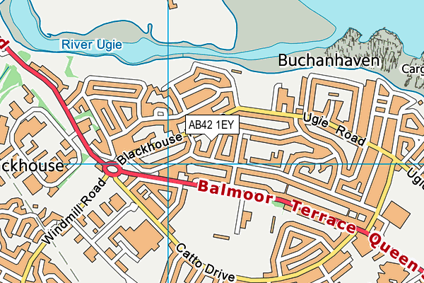 AB42 1EY map - OS VectorMap District (Ordnance Survey) AB42 1EY map - OS VectorMap District (Ordnance Survey)