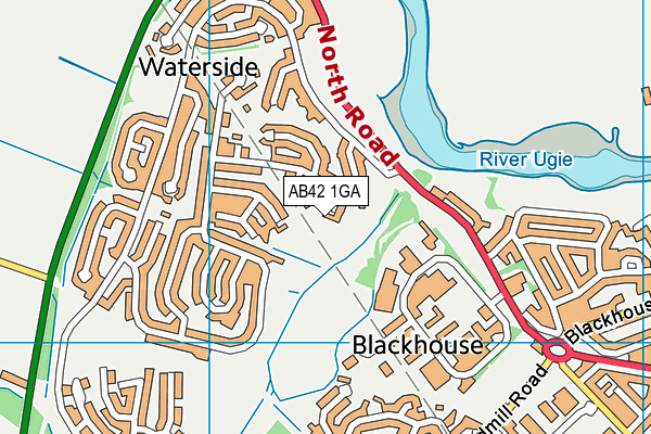 AB42 1GA map - OS VectorMap District (Ordnance Survey) AB42 1GA map - OS VectorMap District (Ordnance Survey)