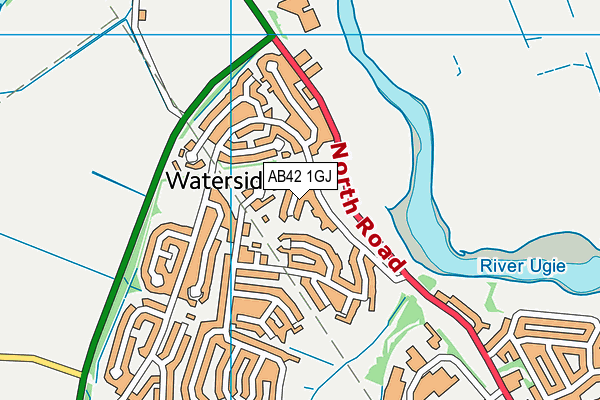 AB42 1GJ map - OS VectorMap District (Ordnance Survey) AB42 1GJ map - OS VectorMap District (Ordnance Survey)