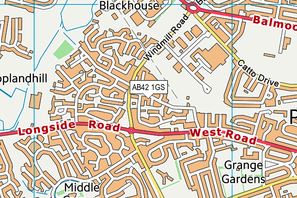 AB42 1GS map - OS VectorMap District (Ordnance Survey) AB42 1GS map - OS VectorMap District (Ordnance Survey)