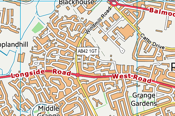 AB42 1GT map - OS VectorMap District (Ordnance Survey) AB42 1GT map - OS VectorMap District (Ordnance Survey)