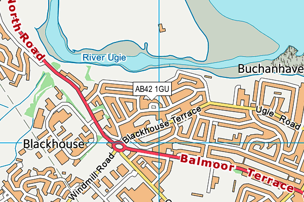 AB42 1GU map - OS VectorMap District (Ordnance Survey) AB42 1GU map - OS VectorMap District (Ordnance Survey)
