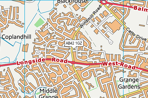 AB42 1GZ map - OS VectorMap District (Ordnance Survey) AB42 1GZ map - OS VectorMap District (Ordnance Survey)