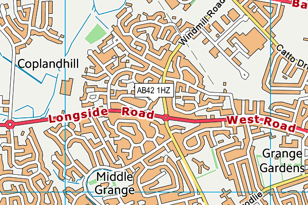 AB42 1HZ map - OS VectorMap District (Ordnance Survey) AB42 1HZ map - OS VectorMap District (Ordnance Survey)