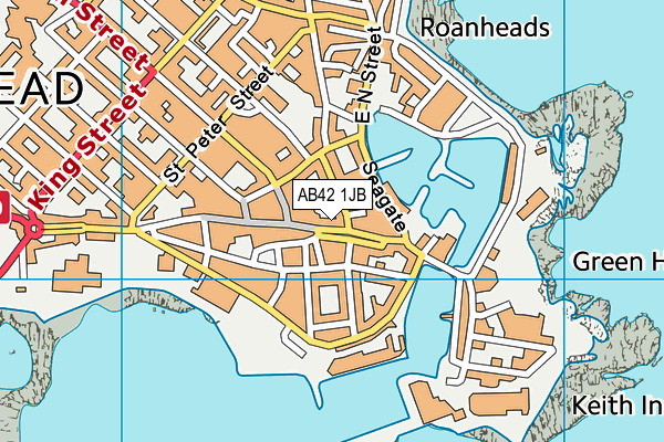 AB42 1JB map - OS VectorMap District (Ordnance Survey) AB42 1JB map - OS VectorMap District (Ordnance Survey)