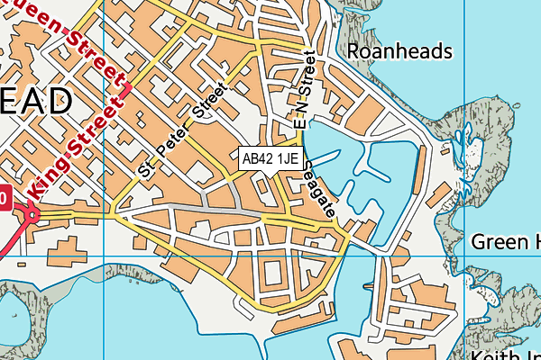 AB42 1JE map - OS VectorMap District (Ordnance Survey) AB42 1JE map - OS VectorMap District (Ordnance Survey)