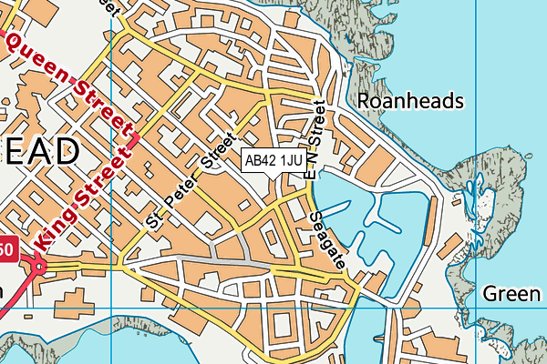 AB42 1JU map - OS VectorMap District (Ordnance Survey) AB42 1JU map - OS VectorMap District (Ordnance Survey)