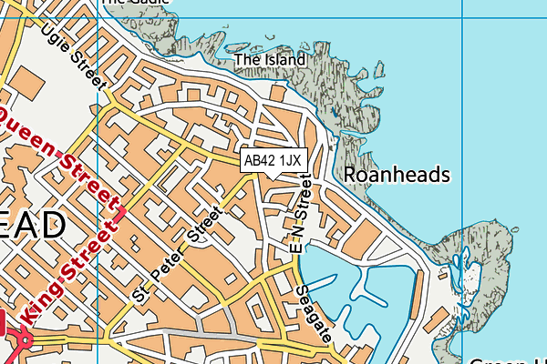 AB42 1JX map - OS VectorMap District (Ordnance Survey) AB42 1JX map - OS VectorMap District (Ordnance Survey)