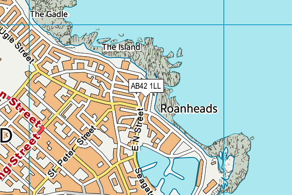 AB42 1LL map - OS VectorMap District (Ordnance Survey) AB42 1LL map - OS VectorMap District (Ordnance Survey)