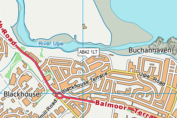 AB42 1LT map - OS VectorMap District (Ordnance Survey) AB42 1LT map - OS VectorMap District (Ordnance Survey)