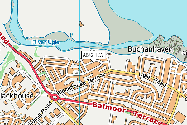AB42 1LW map - OS VectorMap District (Ordnance Survey) AB42 1LW map - OS VectorMap District (Ordnance Survey)
