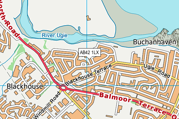 AB42 1LX map - OS VectorMap District (Ordnance Survey) AB42 1LX map - OS VectorMap District (Ordnance Survey)