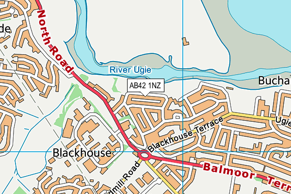 AB42 1NZ map - OS VectorMap District (Ordnance Survey) AB42 1NZ map - OS VectorMap District (Ordnance Survey)