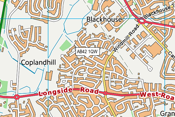 AB42 1QW map - OS VectorMap District (Ordnance Survey) AB42 1QW map - OS VectorMap District (Ordnance Survey)