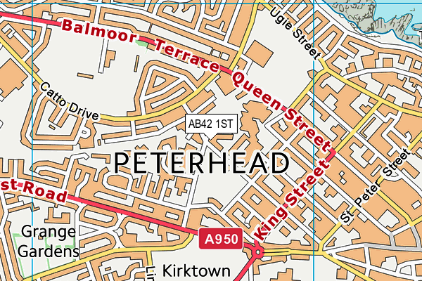 AB42 1ST map - OS VectorMap District (Ordnance Survey) AB42 1ST map - OS VectorMap District (Ordnance Survey)