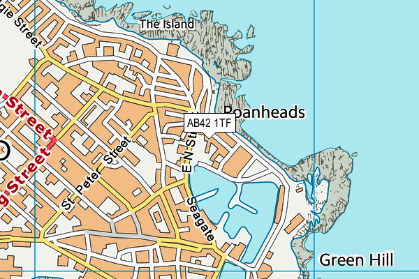 AB42 1TF map - OS VectorMap District (Ordnance Survey) AB42 1TF map - OS VectorMap District (Ordnance Survey)