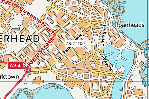 AB42 1TQ map - OS VectorMap District (Ordnance Survey) AB42 1TQ map - OS VectorMap District (Ordnance Survey)