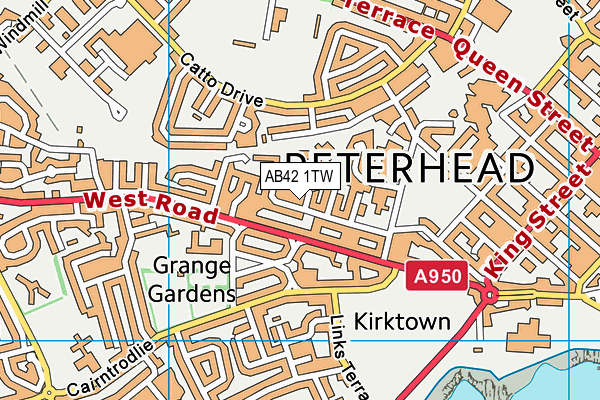 AB42 1TW map - OS VectorMap District (Ordnance Survey) AB42 1TW map - OS VectorMap District (Ordnance Survey)