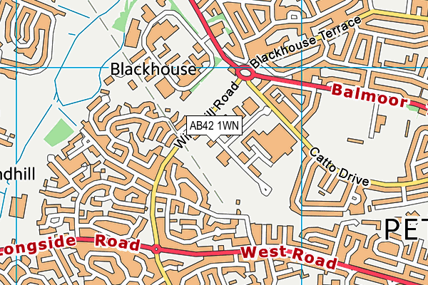 AB42 1WN map - OS VectorMap District (Ordnance Survey) AB42 1WN map - OS VectorMap District (Ordnance Survey)