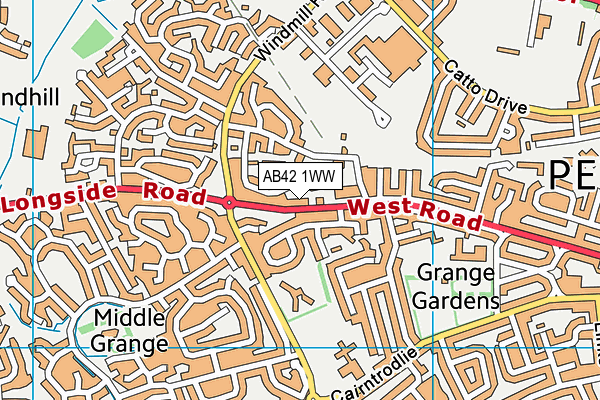 AB42 1WW map - OS VectorMap District (Ordnance Survey) AB42 1WW map - OS VectorMap District (Ordnance Survey)