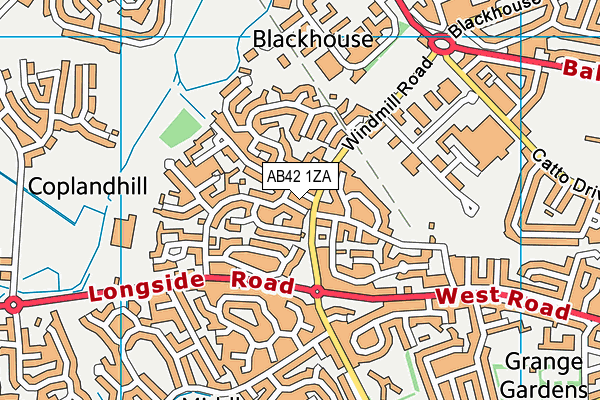 AB42 1ZA map - OS VectorMap District (Ordnance Survey) AB42 1ZA map - OS VectorMap District (Ordnance Survey)