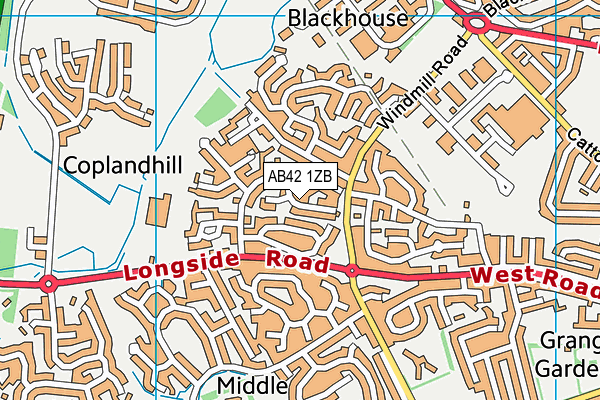 AB42 1ZB map - OS VectorMap District (Ordnance Survey) AB42 1ZB map - OS VectorMap District (Ordnance Survey)