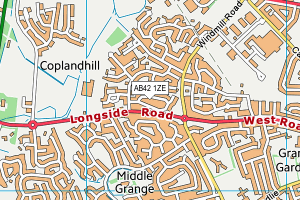 AB42 1ZE map - OS VectorMap District (Ordnance Survey) AB42 1ZE map - OS VectorMap District (Ordnance Survey)
