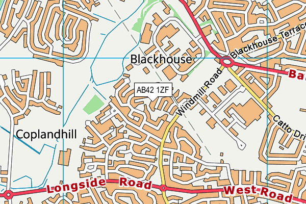 AB42 1ZF map - OS VectorMap District (Ordnance Survey) AB42 1ZF map - OS VectorMap District (Ordnance Survey)
