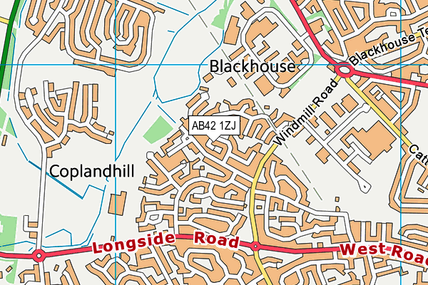 AB42 1ZJ map - OS VectorMap District (Ordnance Survey) AB42 1ZJ map - OS VectorMap District (Ordnance Survey)