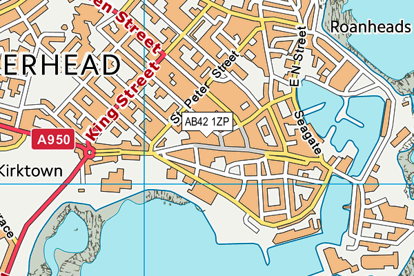 AB42 1ZP map - OS VectorMap District (Ordnance Survey)