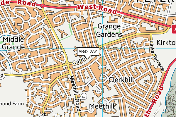 AB42 2AY map - OS VectorMap District (Ordnance Survey) AB42 2AY map - OS VectorMap District (Ordnance Survey)