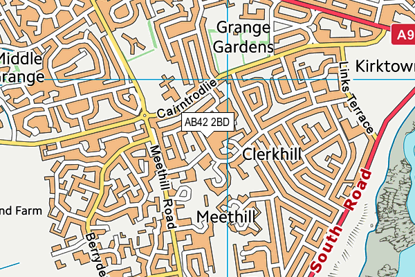 AB42 2BD map - OS VectorMap District (Ordnance Survey)