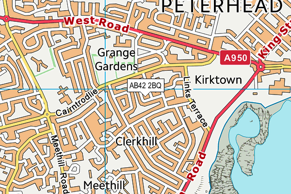 AB42 2BQ map - OS VectorMap District (Ordnance Survey)