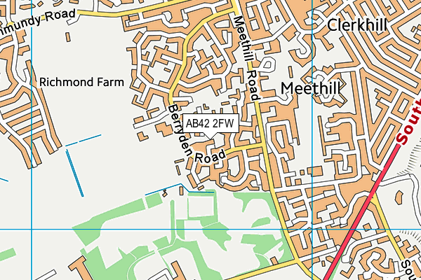 AB42 2FW map - OS VectorMap District (Ordnance Survey) AB42 2FW map - OS VectorMap District (Ordnance Survey)