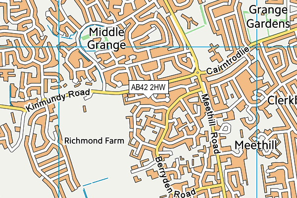 AB42 2HW map - OS VectorMap District (Ordnance Survey) AB42 2HW map - OS VectorMap District (Ordnance Survey)