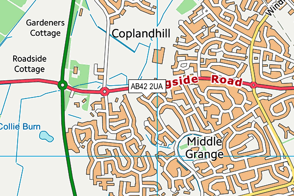 AB42 2UA map - OS VectorMap District (Ordnance Survey)