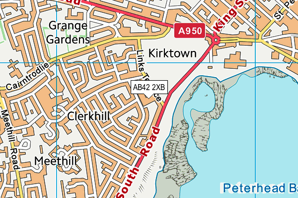 AB42 2XB map - OS VectorMap District (Ordnance Survey)