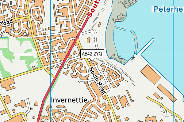 AB42 2YQ map - OS VectorMap District (Ordnance Survey)