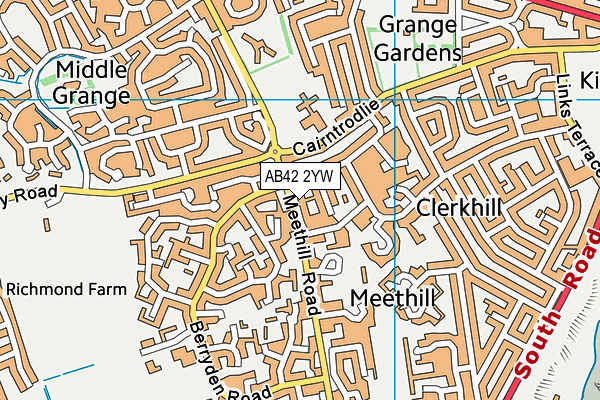AB42 2YW map - OS VectorMap District (Ordnance Survey) AB42 2YW map - OS VectorMap District (Ordnance Survey)