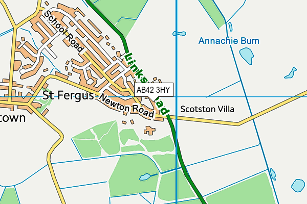 AB42 3HY map - OS VectorMap District (Ordnance Survey)