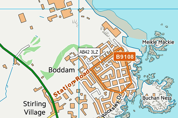 AB42 3LZ map - OS VectorMap District (Ordnance Survey) AB42 3LZ map - OS VectorMap District (Ordnance Survey)