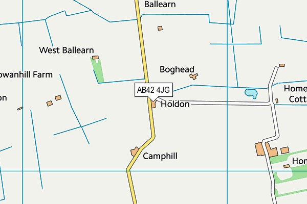 AB42 4JG map - OS VectorMap District (Ordnance Survey)