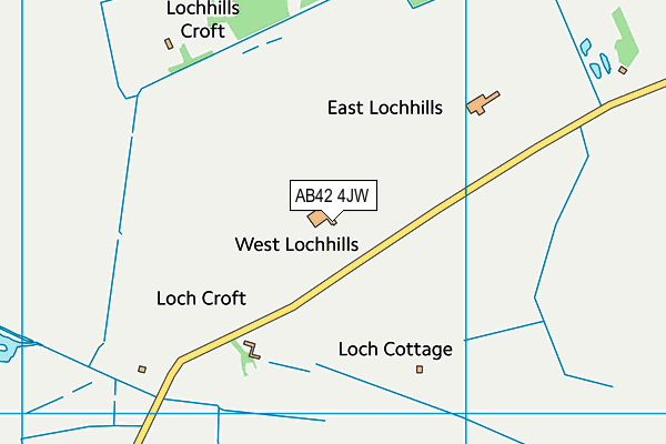 AB42 4JW map - OS VectorMap District (Ordnance Survey)